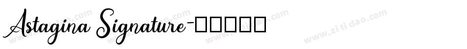 Astagina Signature字体转换